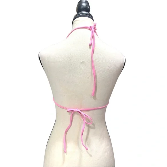 Pink Halter Bikini Top - Picture 5 of 9